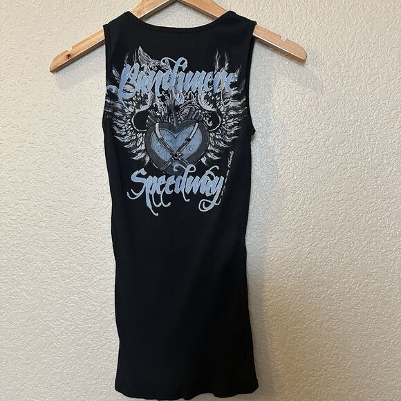 Bandimere Speedway Women’s Ribbed Tank Top Slim Fitting Large vintage - Picture 3 of 7